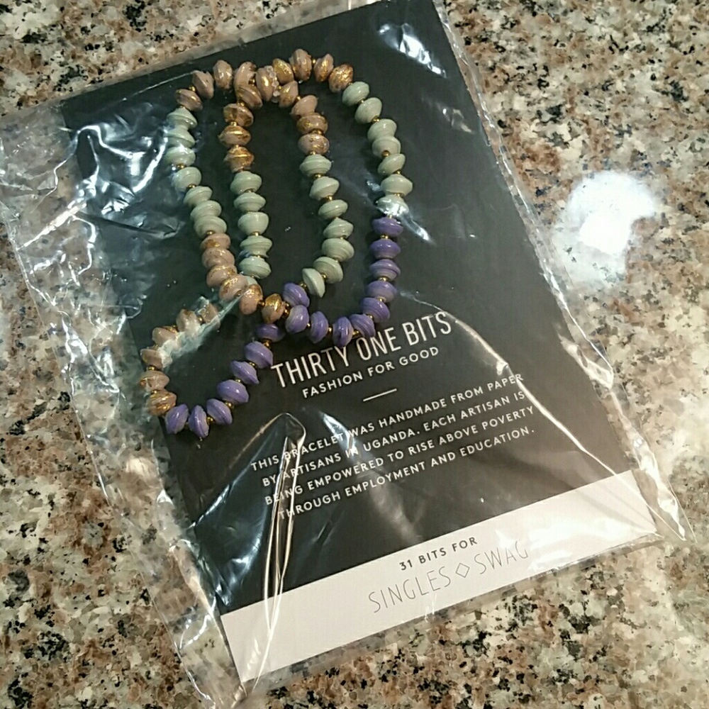 NWOT Thirty One Bits Handmade from Uganda Bracelet